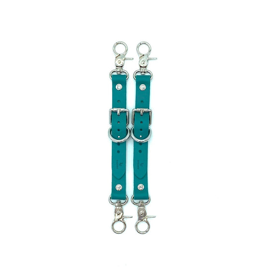 CANDICE Teal Green Leather 2-Way Connectors - Lulexy