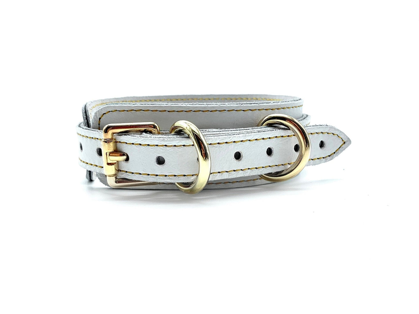 Handmade Leather Choker Collar, VIENNA, Luxurious Bondage Collar and Leash Kit, Chain Leash, BDSM Collar for Men or Women, Kinky Gift - Lulexy