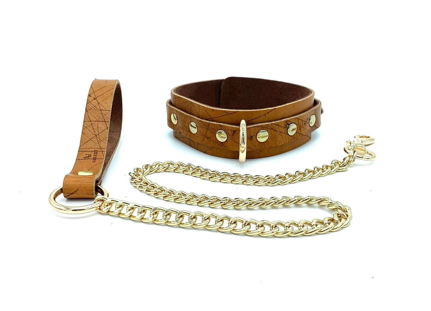 LIMITED Edition BDSM Chain Leash, Chain Bondage Lead 27", Brown Leash - Lulexy