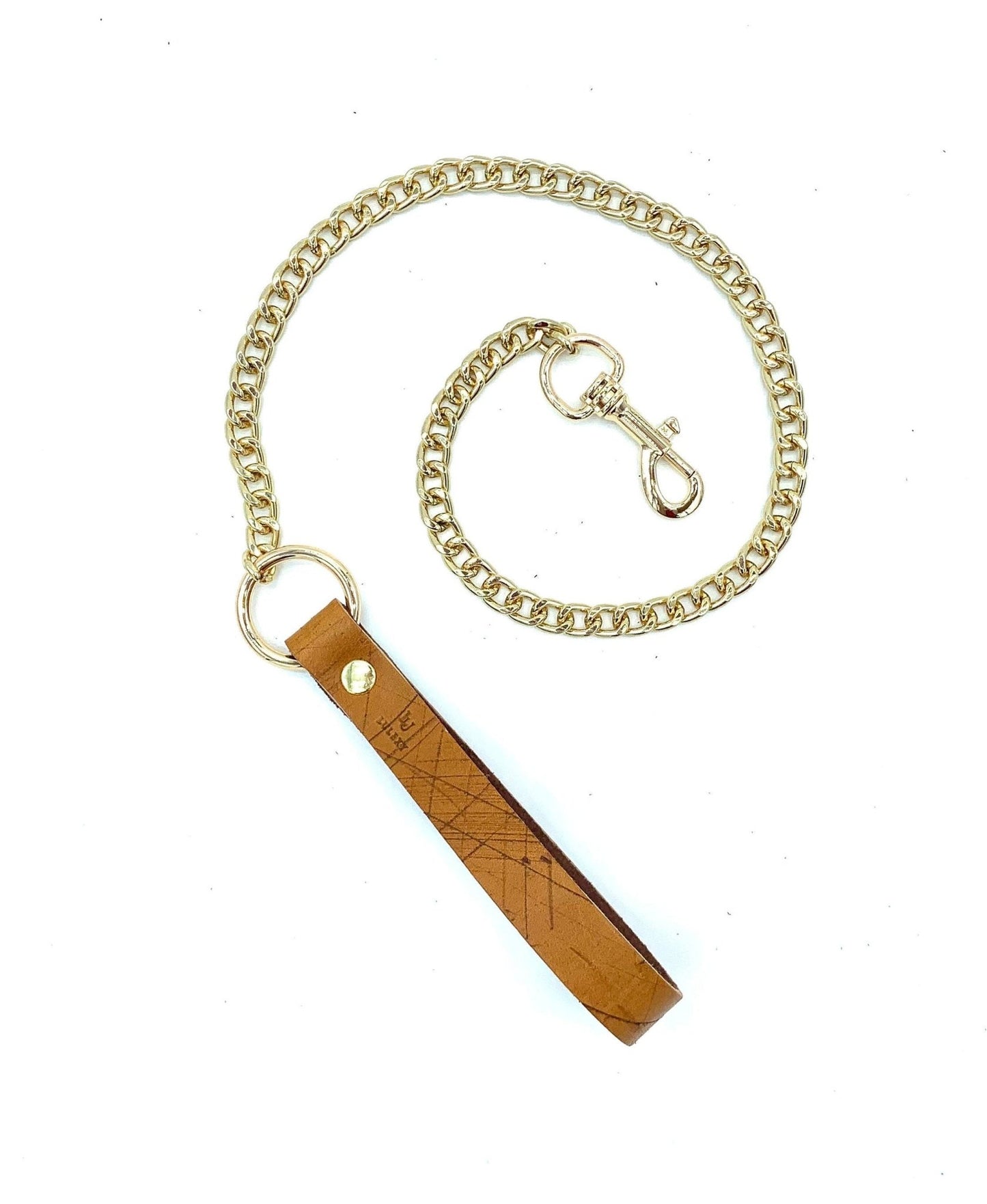 LIMITED Edition BDSM Chain Leash, Chain Bondage Lead 27", Brown Leash - Lulexy