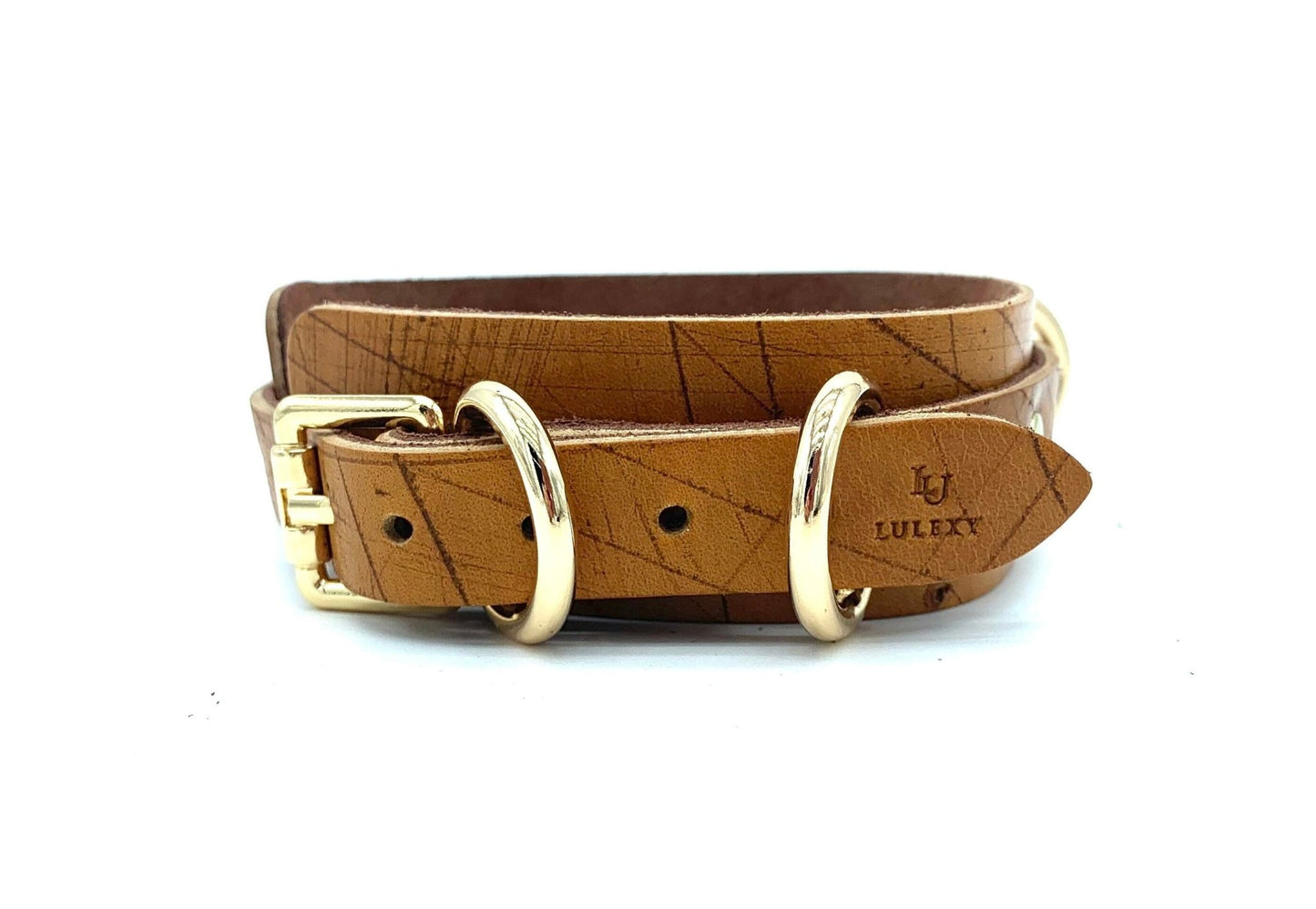 LIMITED Edition Leather Collar and Leash for BDSM Submissive, Brown Leather Choker, Bondage Collar, Chain Leash, - Lulexy