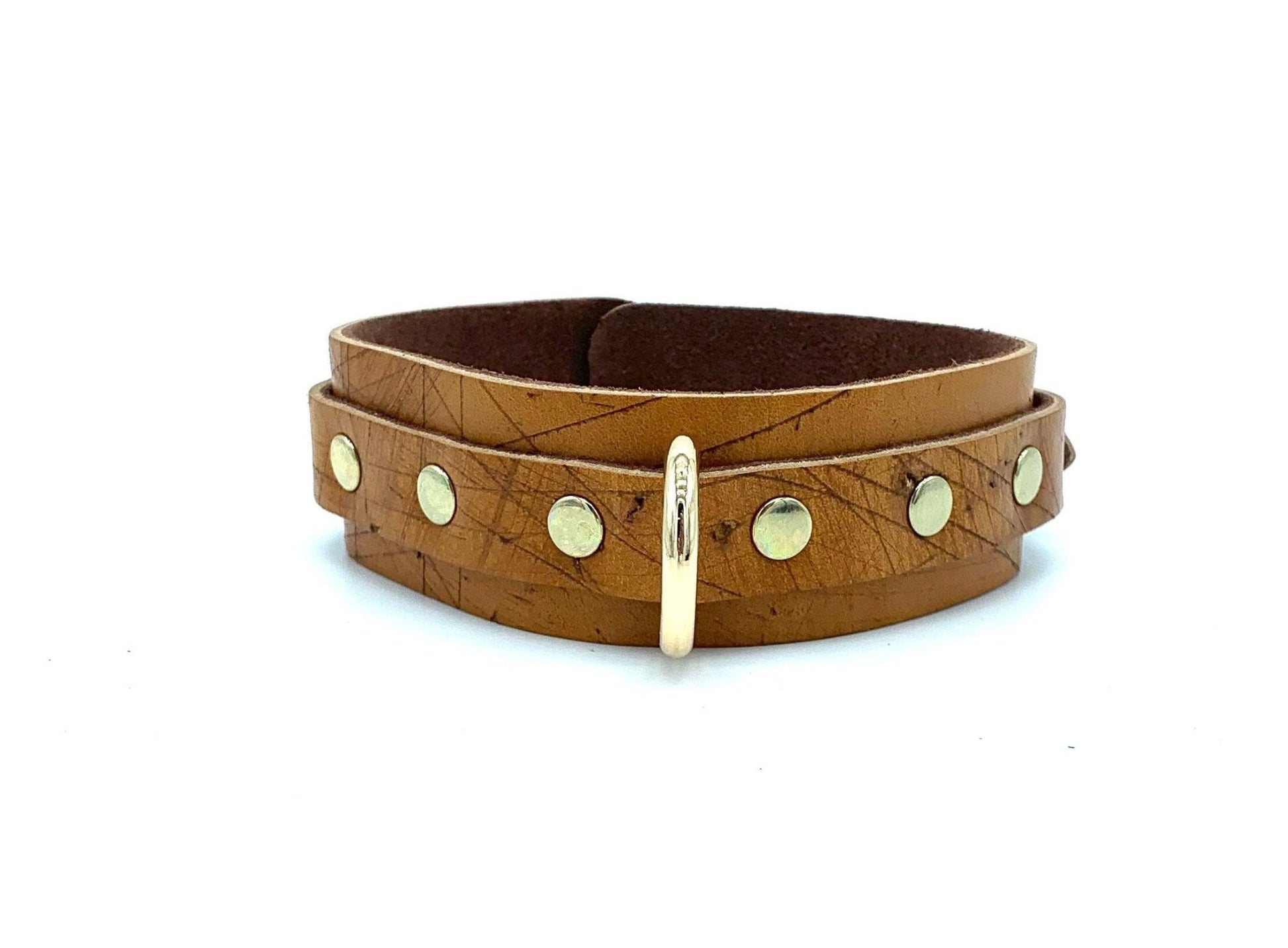 LIMITED Edition Leather Collar and Leash for BDSM Submissive, Brown Leather Choker, Bondage Collar, Chain Leash, - Lulexy