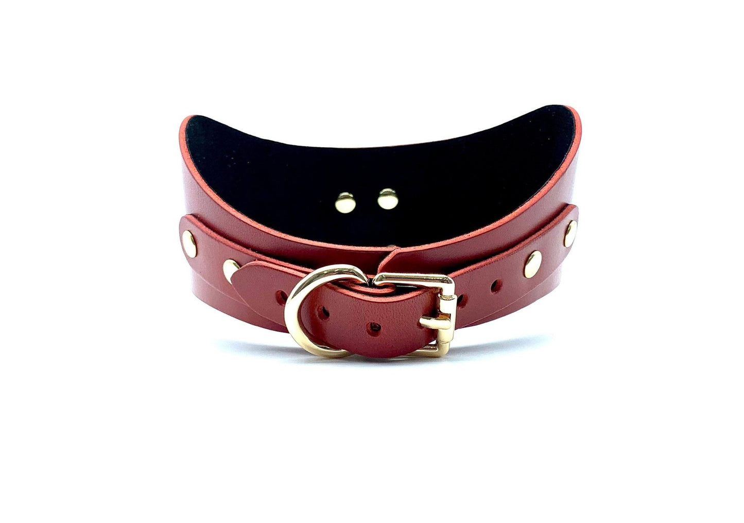 MONA Red Curved Collar - Lulexy