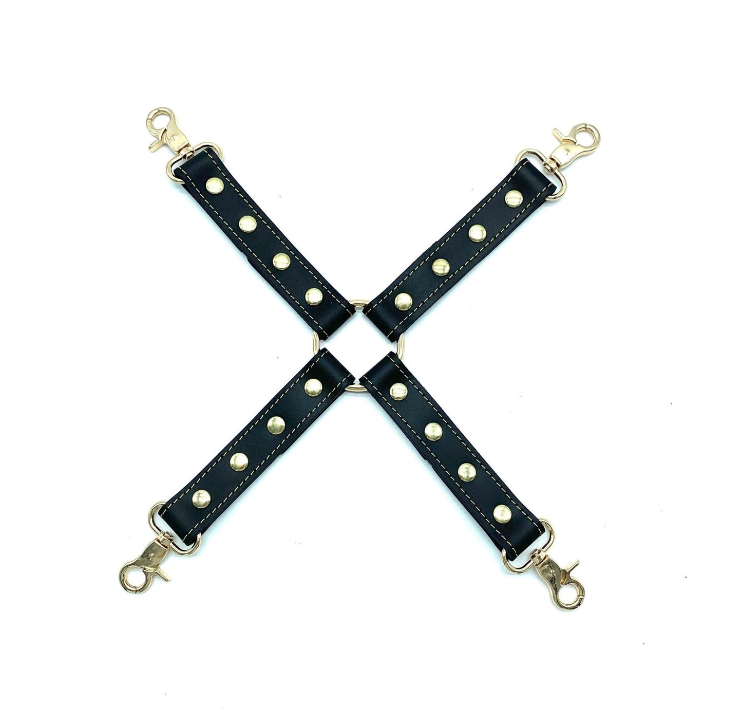 TANGO Black Leather 4-Way Hog-Tie - Lulexy