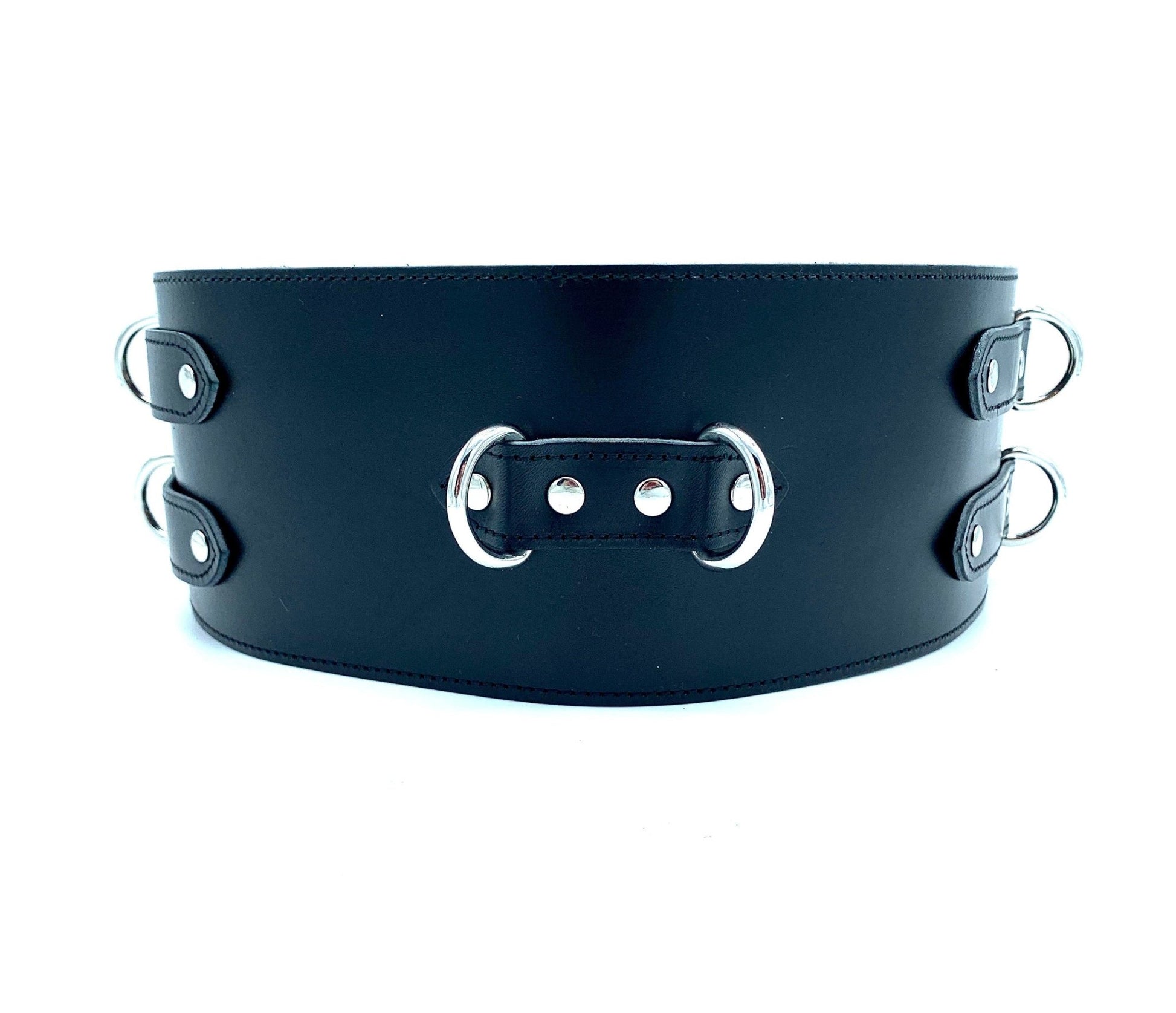 TANGO Black Leather Bondage Waist Belt - Lulexy