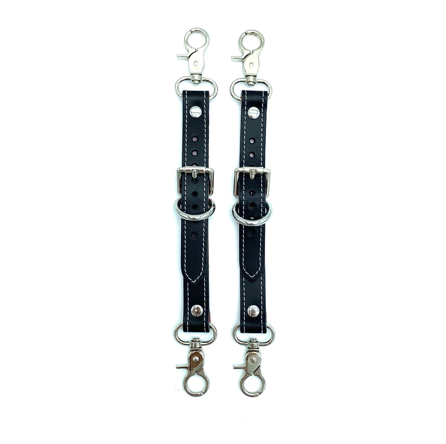 TANGO Black Leather Garters - Lulexy