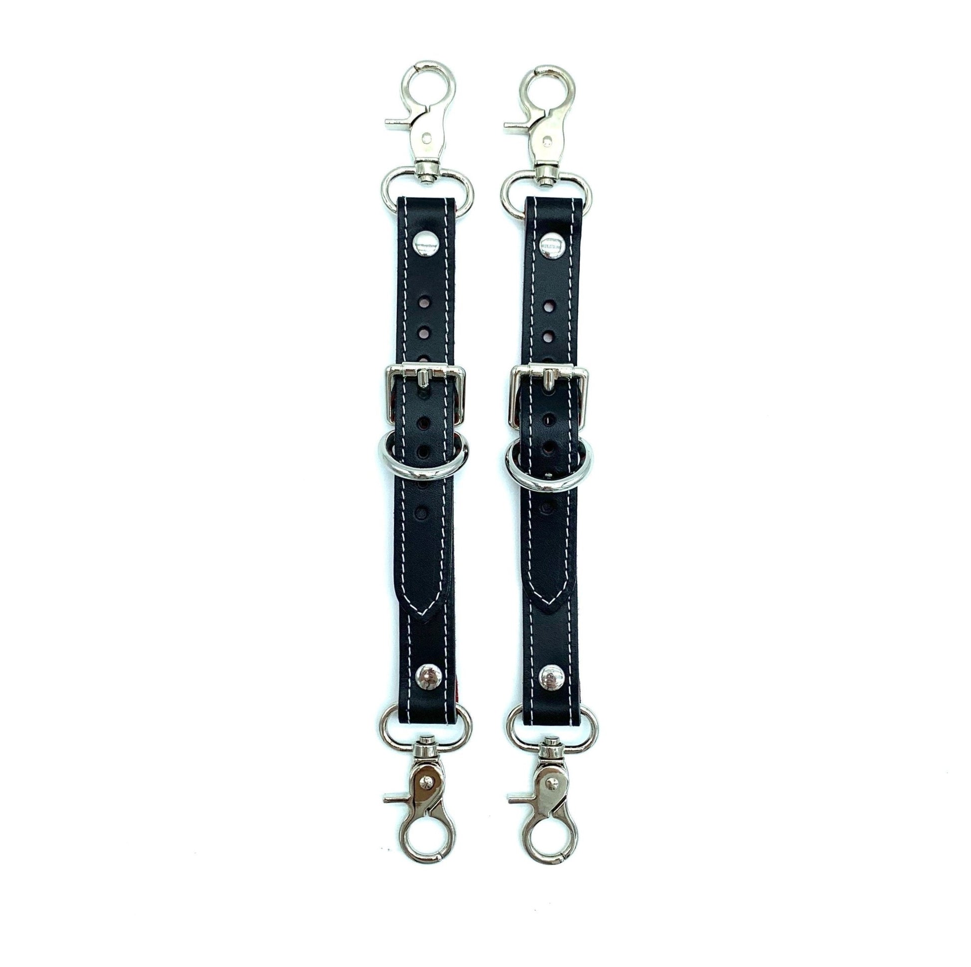 TANGO Black Leather Garters - Lulexy