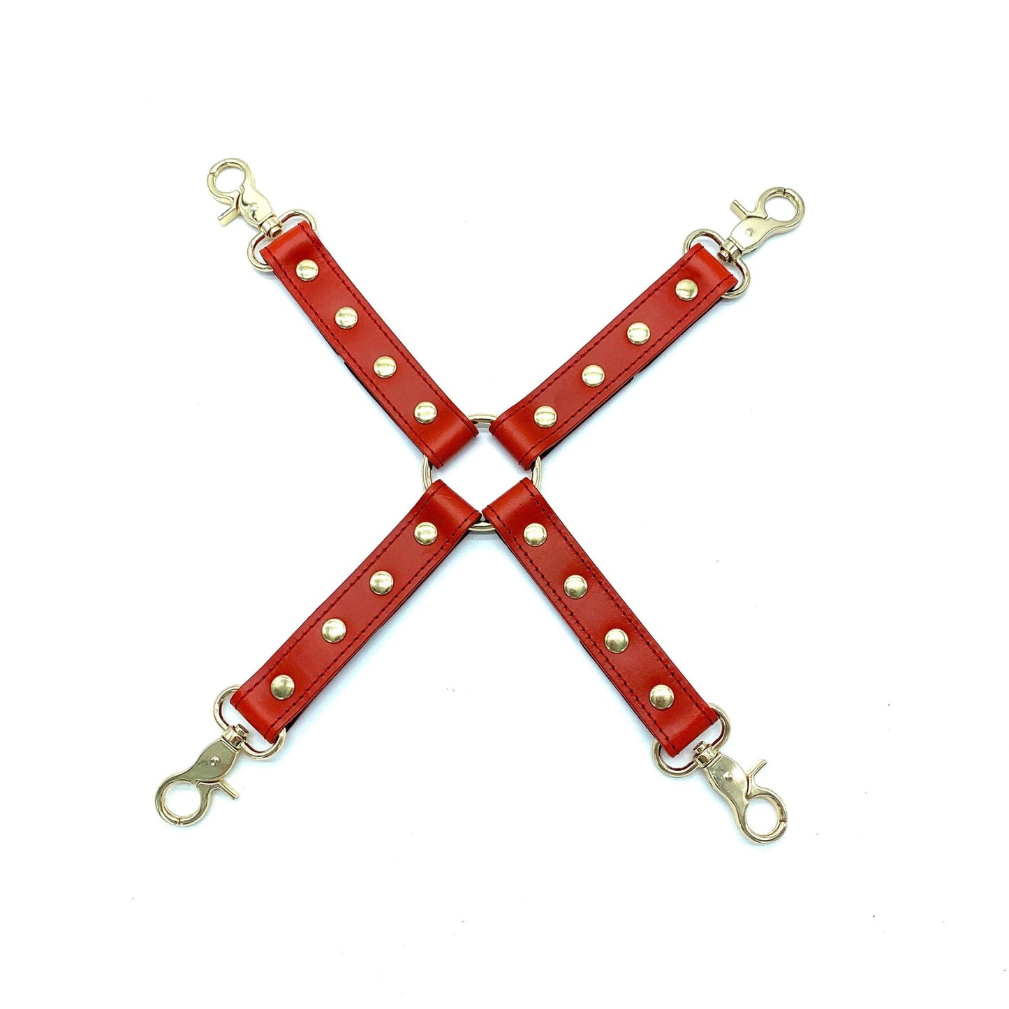 TANGO Red Leather 4-Way Hog-Tie - Lulexy
