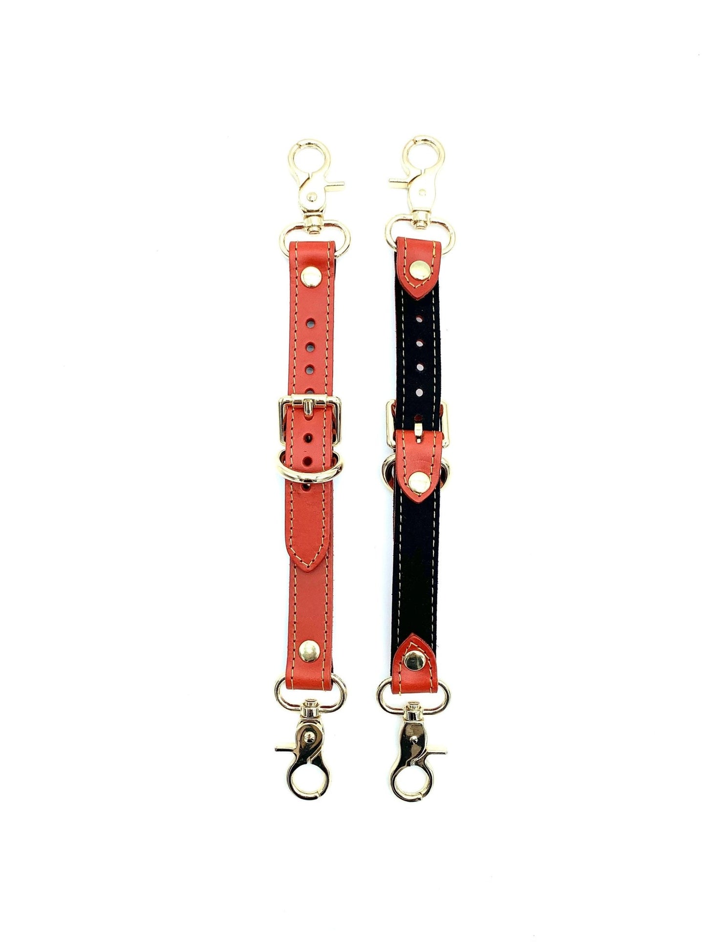 TANGO Red Leather Garters - Lulexy