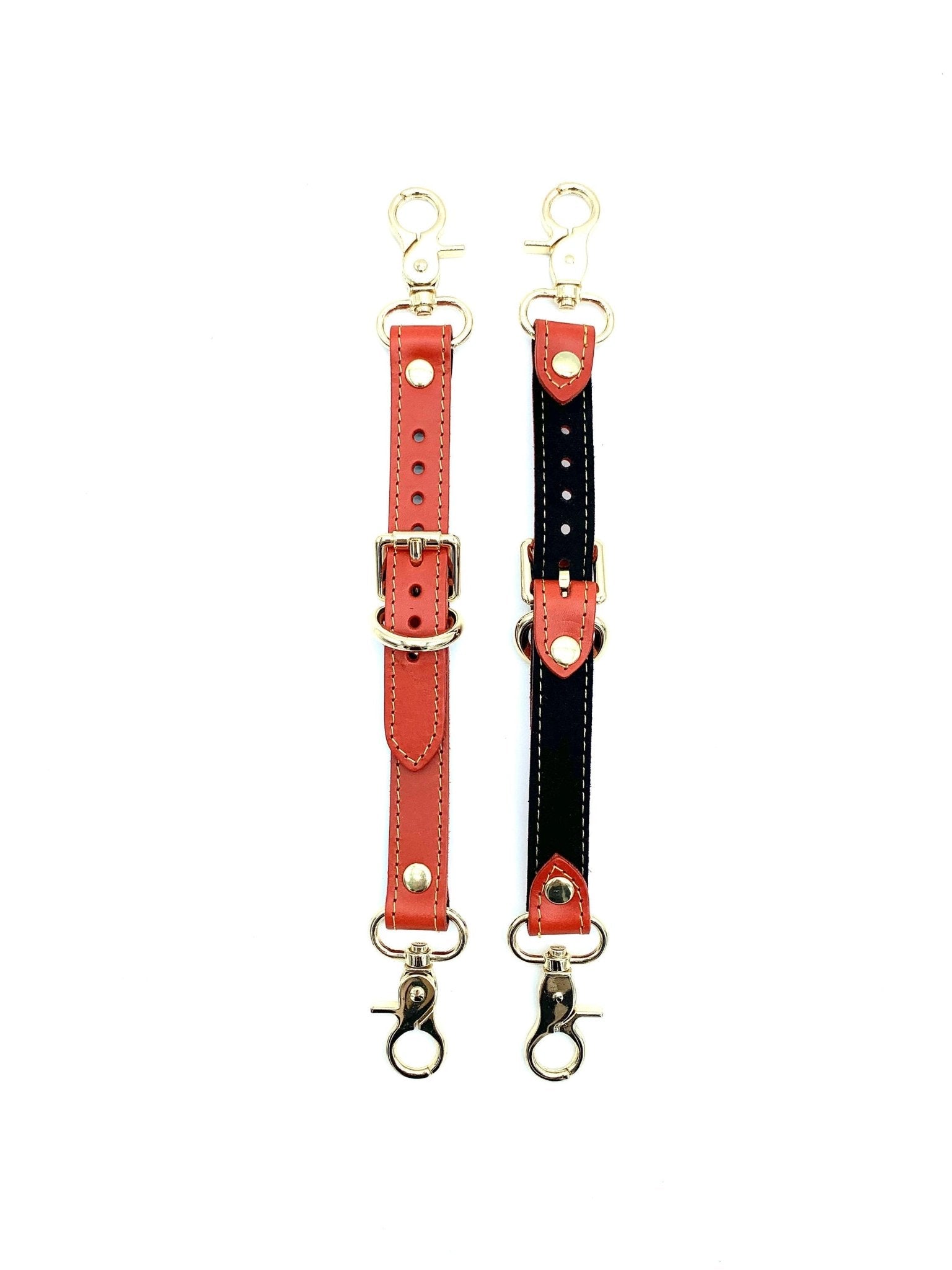 TANGO Red Leather Garters - Lulexy