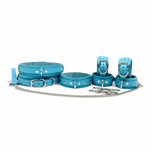 VIENNA 7 Piece Italian Leather Bondage Set - Lulexy