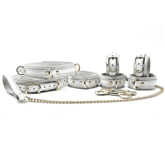 VIENNA 8 Piece Italian White Leather Set - Lulexy