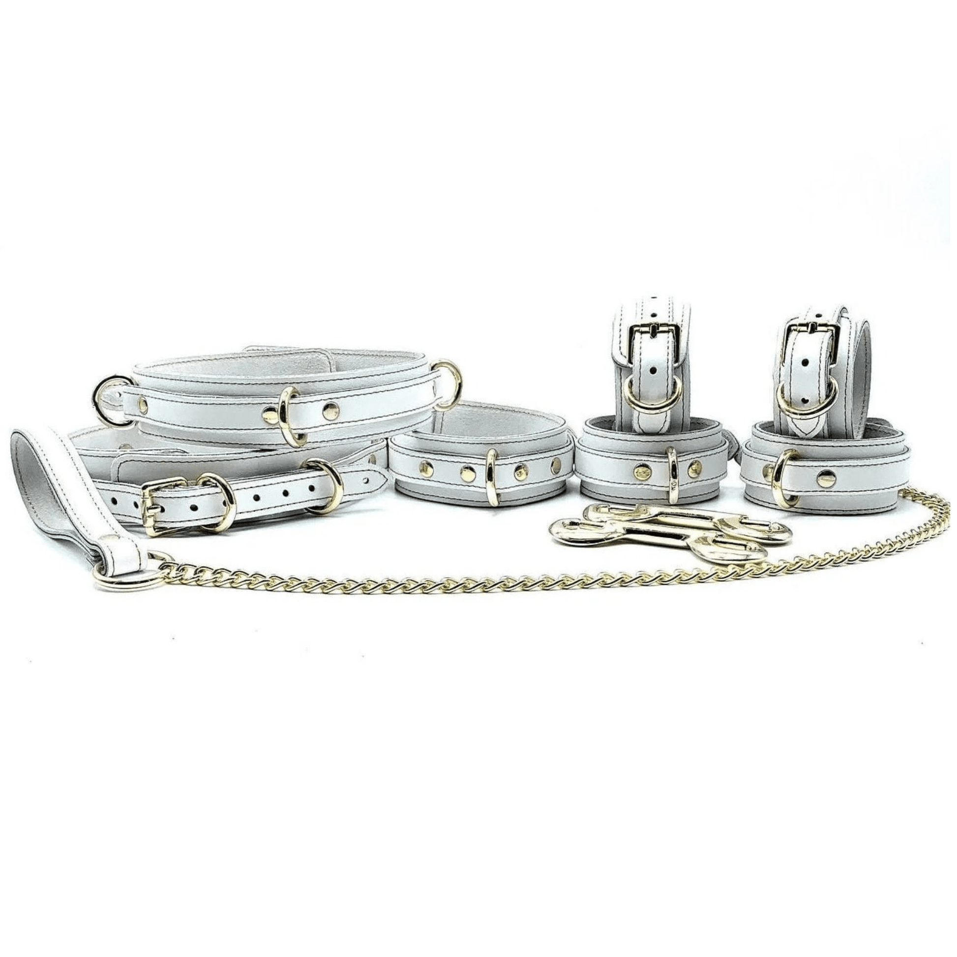 VIENNA 8 Piece Italian White Leather Set - Lulexy