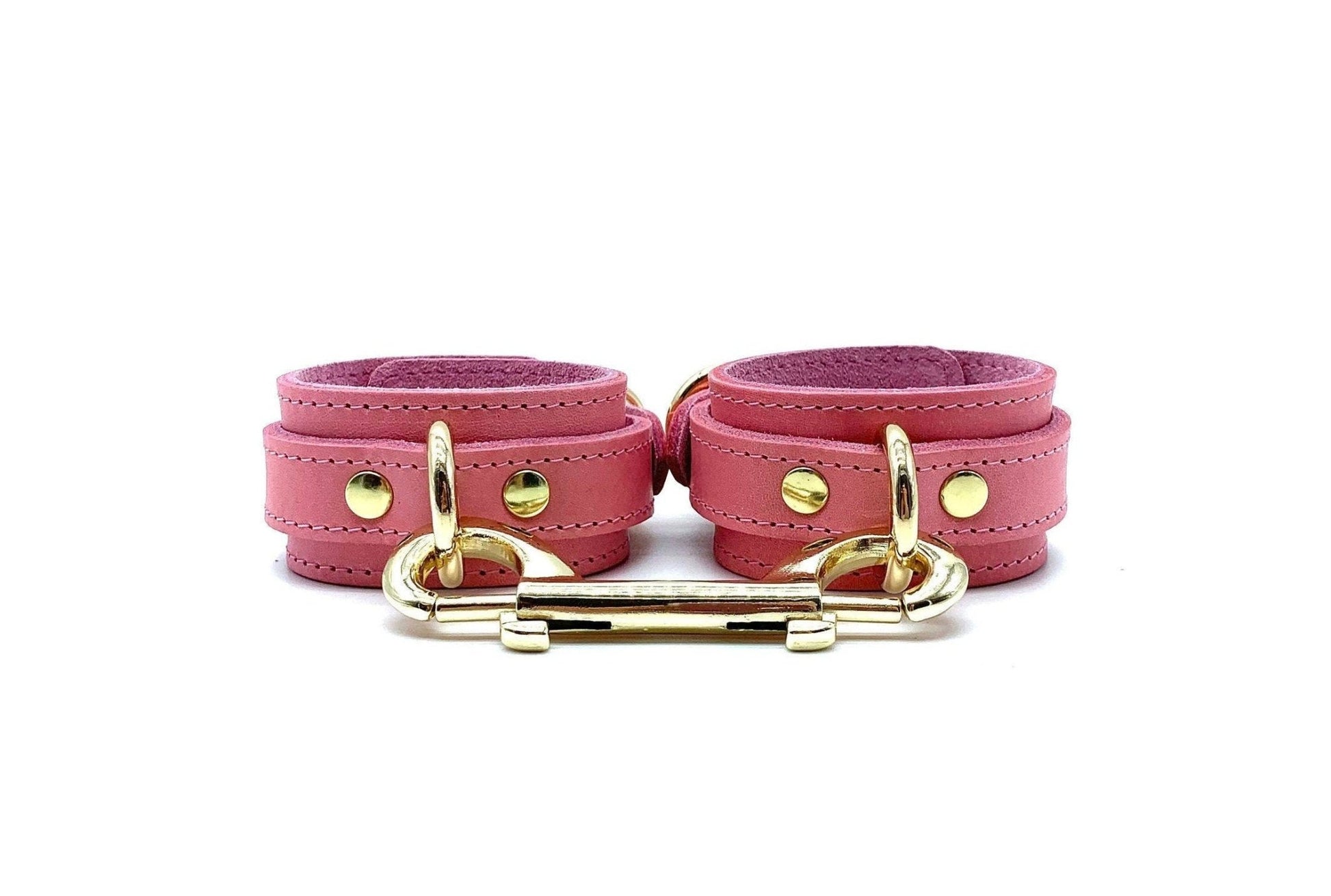 Pink 7 Piece Italian Leather Suede BDSM Bondage Set Made in USA  