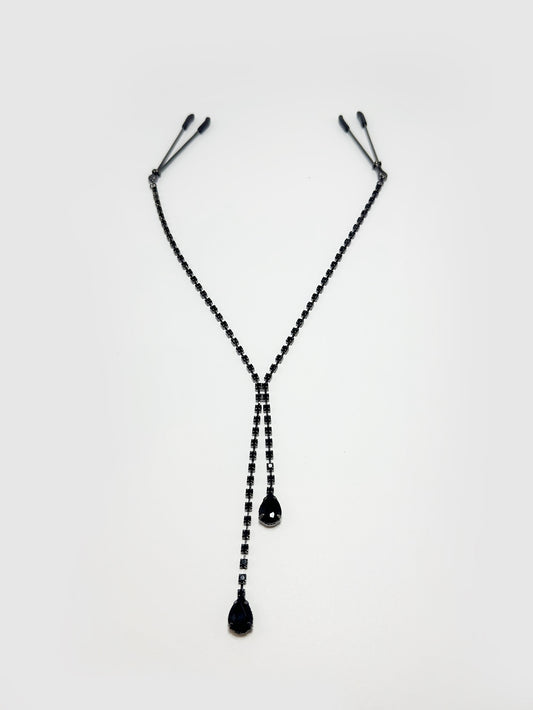 RHINESTONE DANGLE CLAMPS
