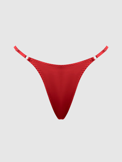 KRYSTAL SIDE SLIDER & RHINESTONE FRINGE BACK G-STRING