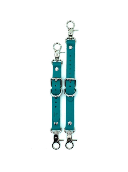 CANDICE Teal Green Leather 2-Way Connectors - Lulexy