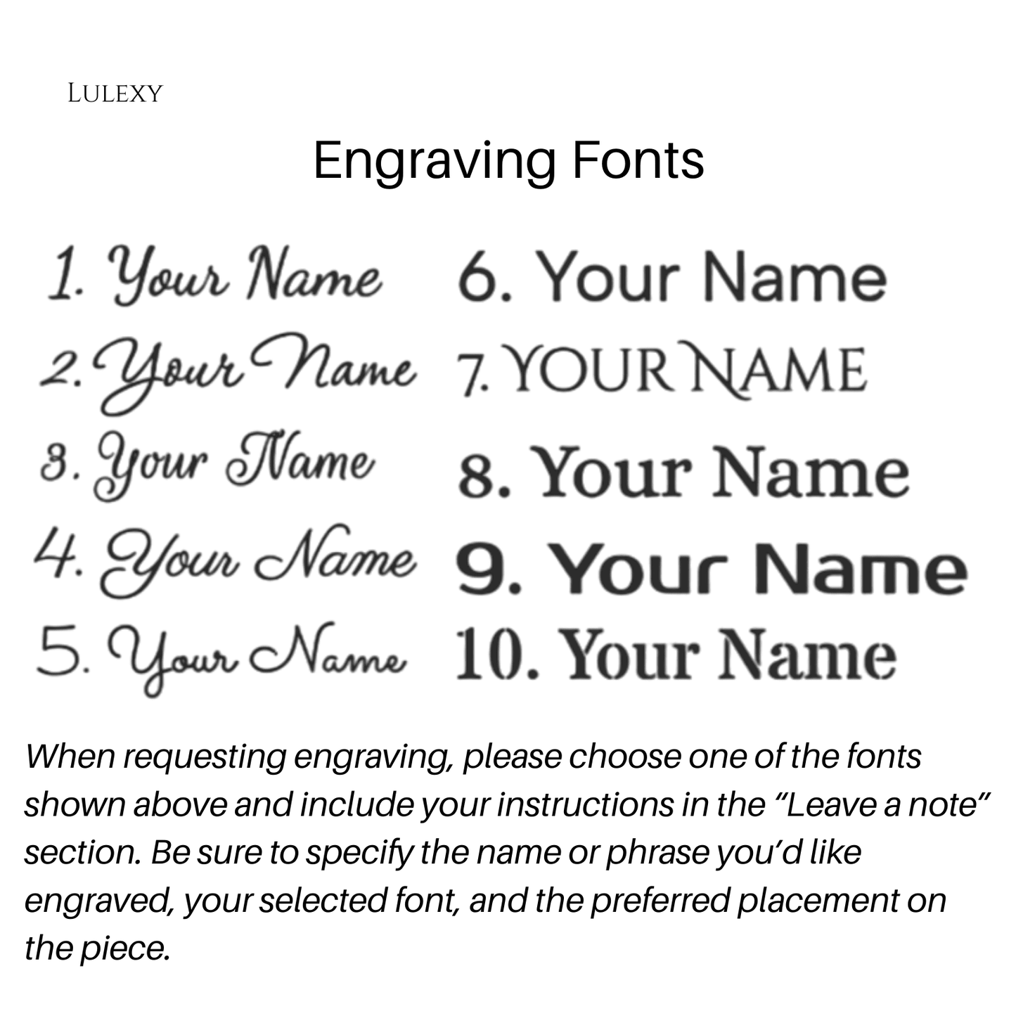 Custom Engraving - Lulexy