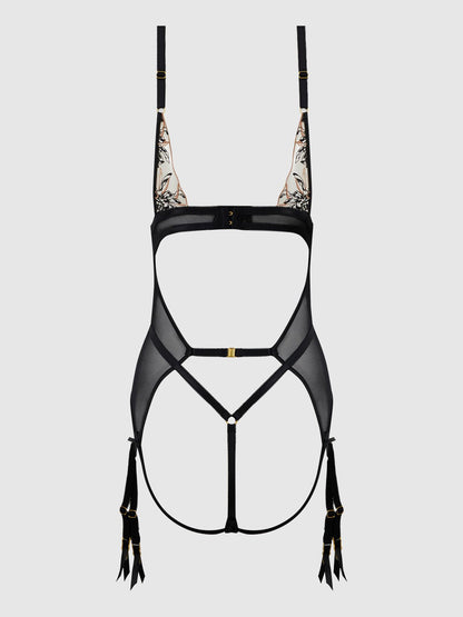 DELILAH EMBROIDERED OPEN BACK TEDDY - Lulexy
