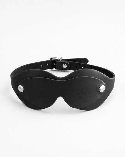 Italian Leather PEEKABOO Blindfold - Lulexy