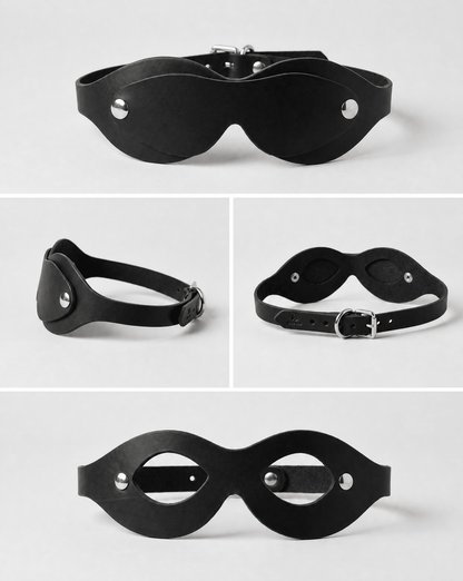 Italian Leather PEEKABOO Blindfold - Lulexy