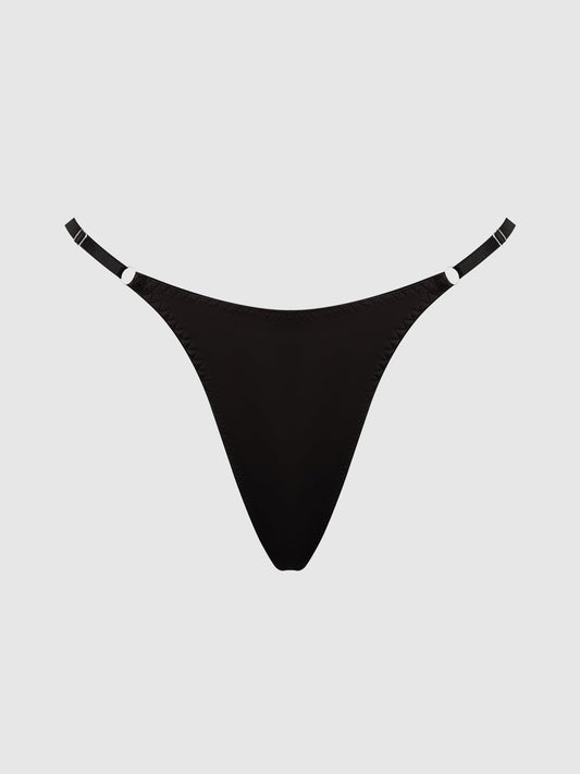 KRYSTAL SIDE SLIDER & RHINESTONE FRINGE BACK G-STRING - Lulexy