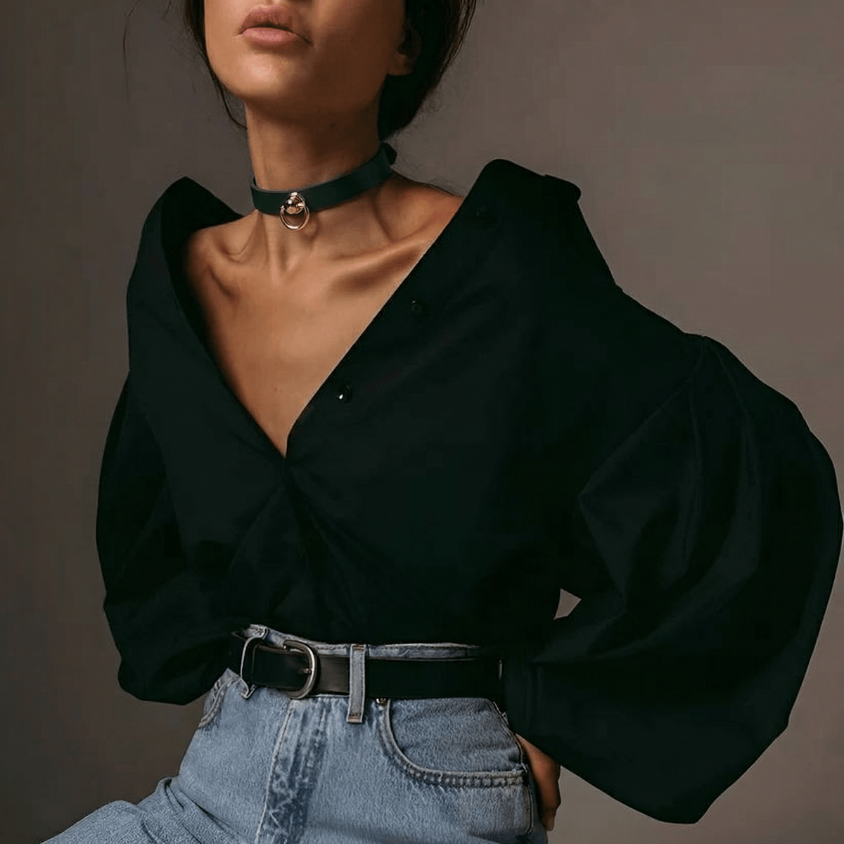 LILA Italian Leather Day Choker - Lulexy