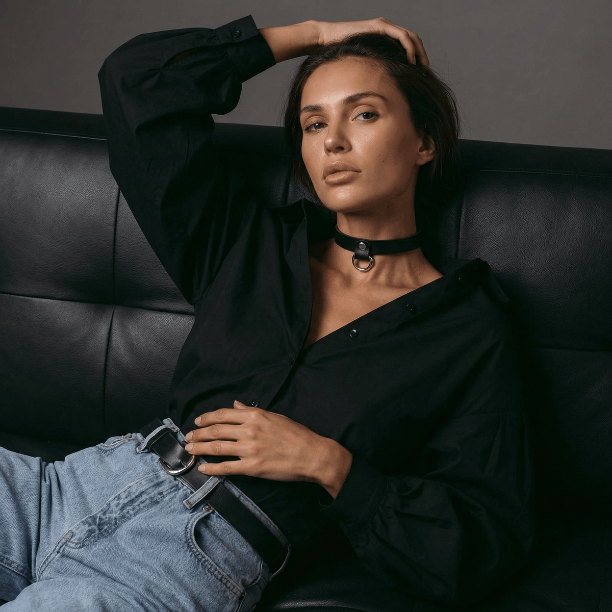 MAYA Italian Leather Day Collar - Lulexy