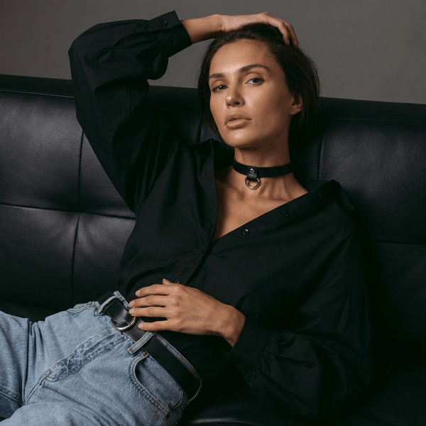 MAYA Italian Leather Day Collar - Lulexy