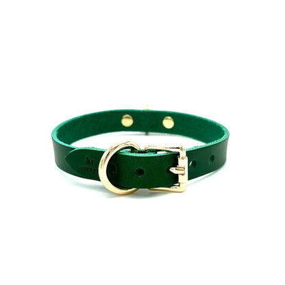 Mini D-Ring Italian Leather Day Collar - Lulexy