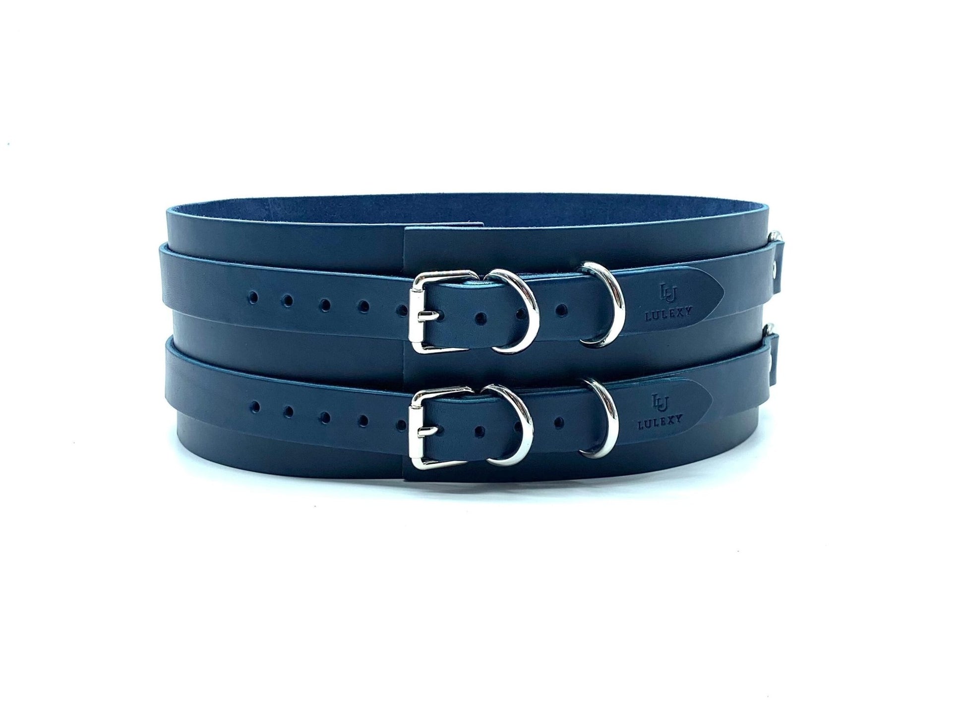 MONA Green Leather Bondage Waist Belt - Lulexy