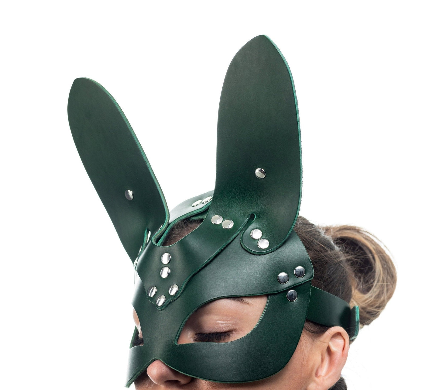 MONA Red Leather Bunny Mask - Lulexy