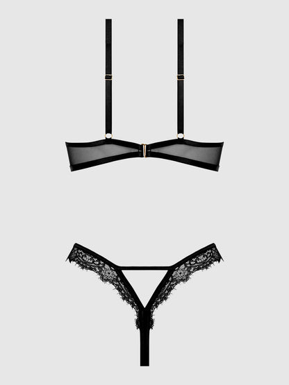 NADIA LACE & MESH CUTOUT TEDDY - Lulexy