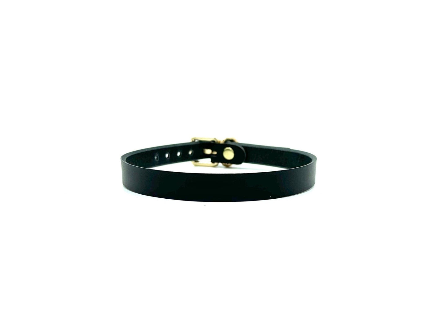 NINA Black Slim Leather Choker - Lulexy