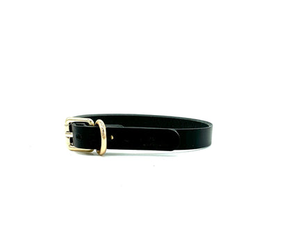 NINA Black Slim Leather Choker - Lulexy