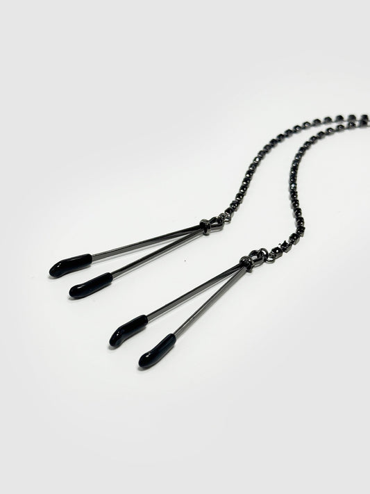 RHINESTONE DANGLE CLAMPS - Lulexy