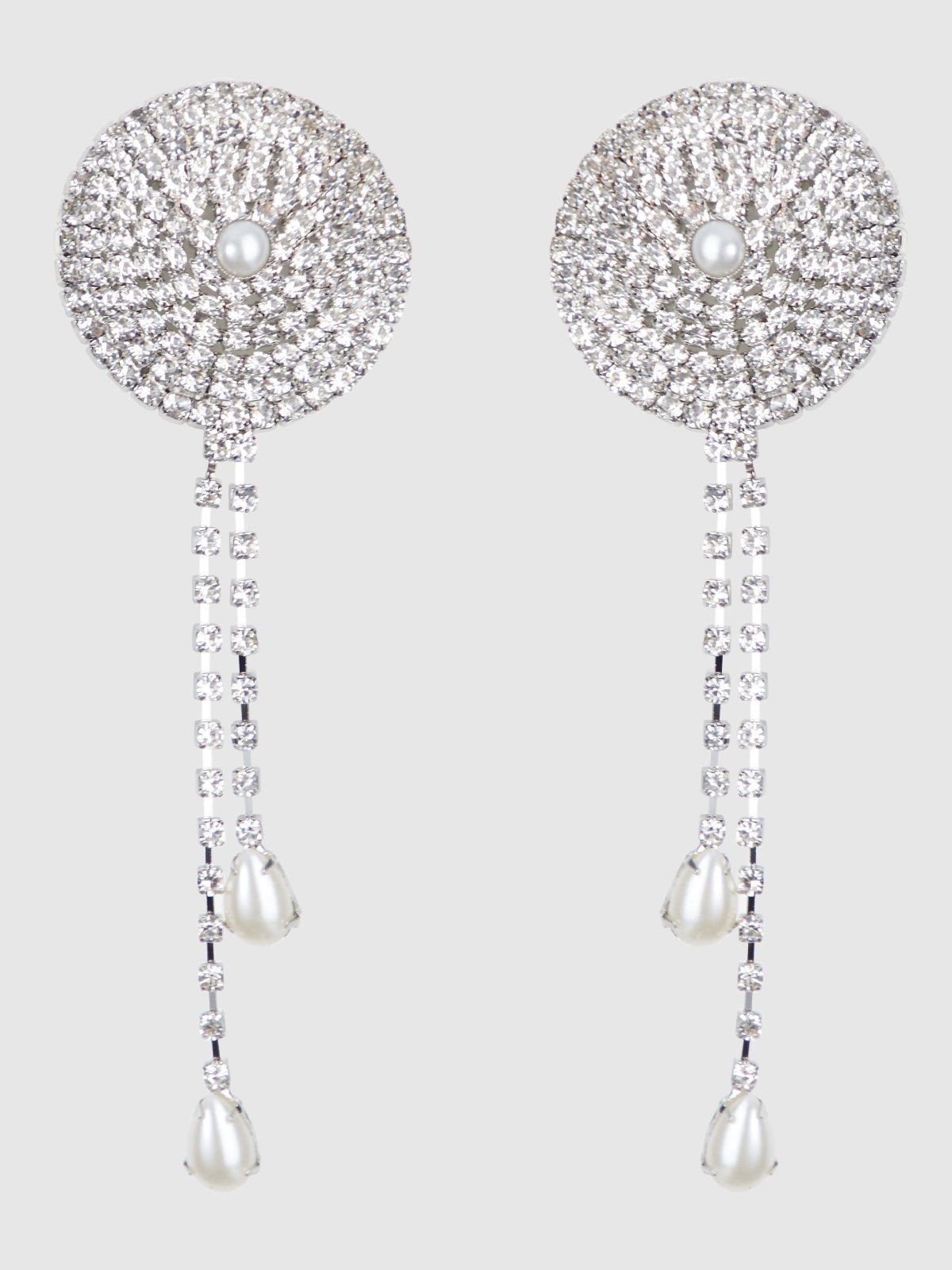 RHINESTONE & PEARL DANGLE PASTIES - Lulexy