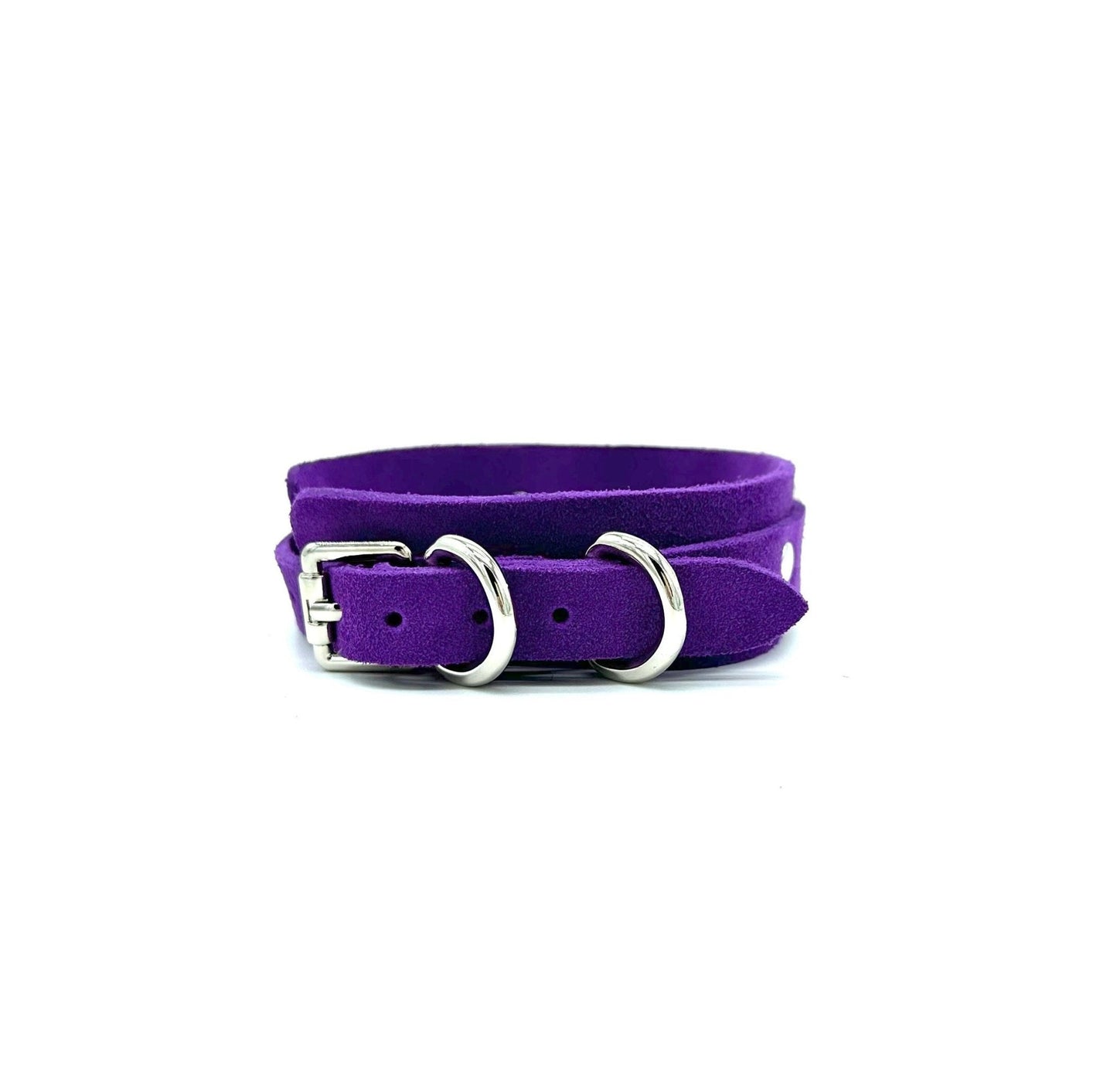 SELENA Suede Purple Collar & Leash Set - Lulexy