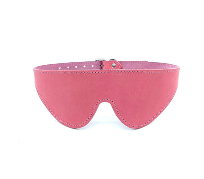 TANGO Pink Leather Stitched Blindfold - Lulexy