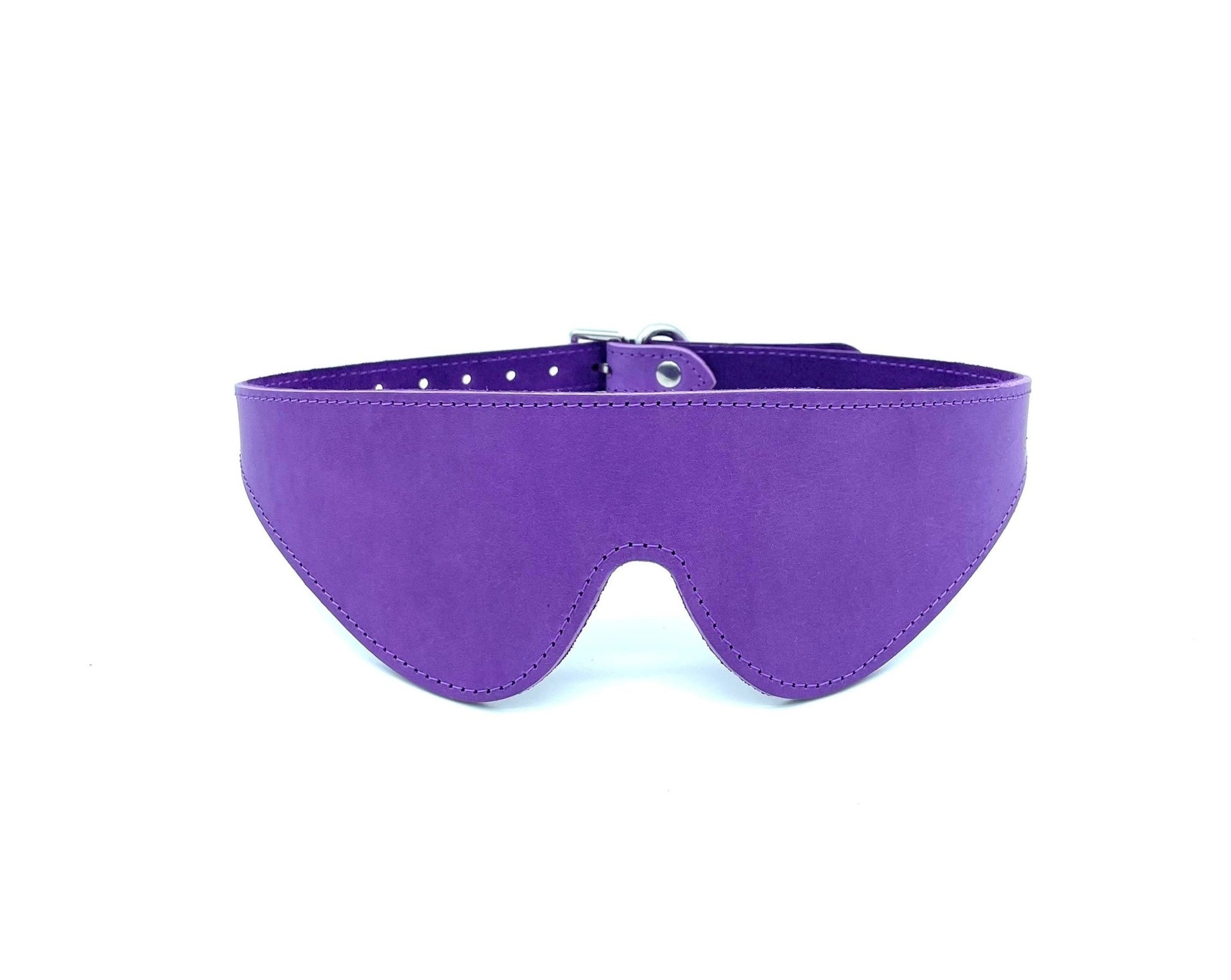 TANGO Pink Leather Stitched Blindfold - Lulexy