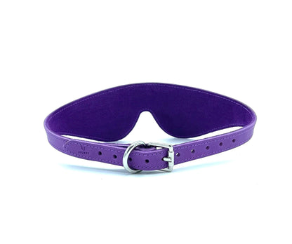 TANGO Purple Leather Blindfold - Lulexy